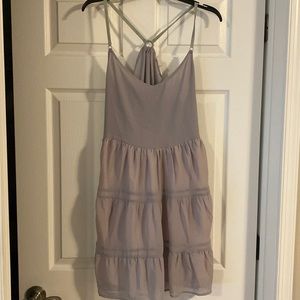 Sugar lips gray tiered dress